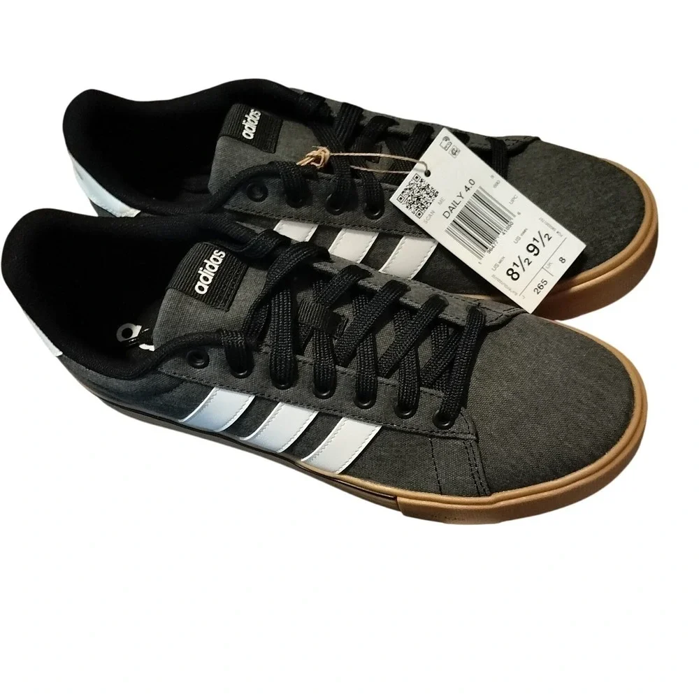 NIB‎ Adidas Daily 40 Men's Size 8.5 M 9.5 W Charcoal Gum Sole Lace Up
